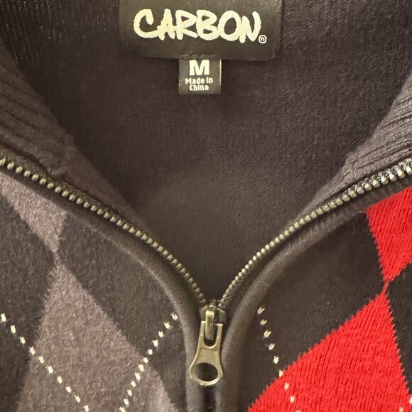 MEN'S GEOMETRIC SWEATER BY CARBON SIZE M - Picture 2 of 3